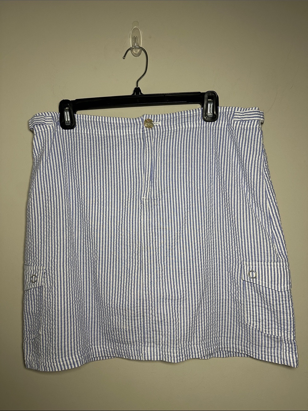 Fresh Produce Striped Blue and White Casual Mini Skort